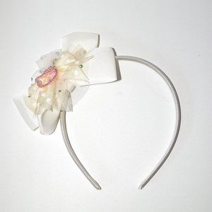 3/$12🐱Hello Kitty Inspired White Triple Bow Headband